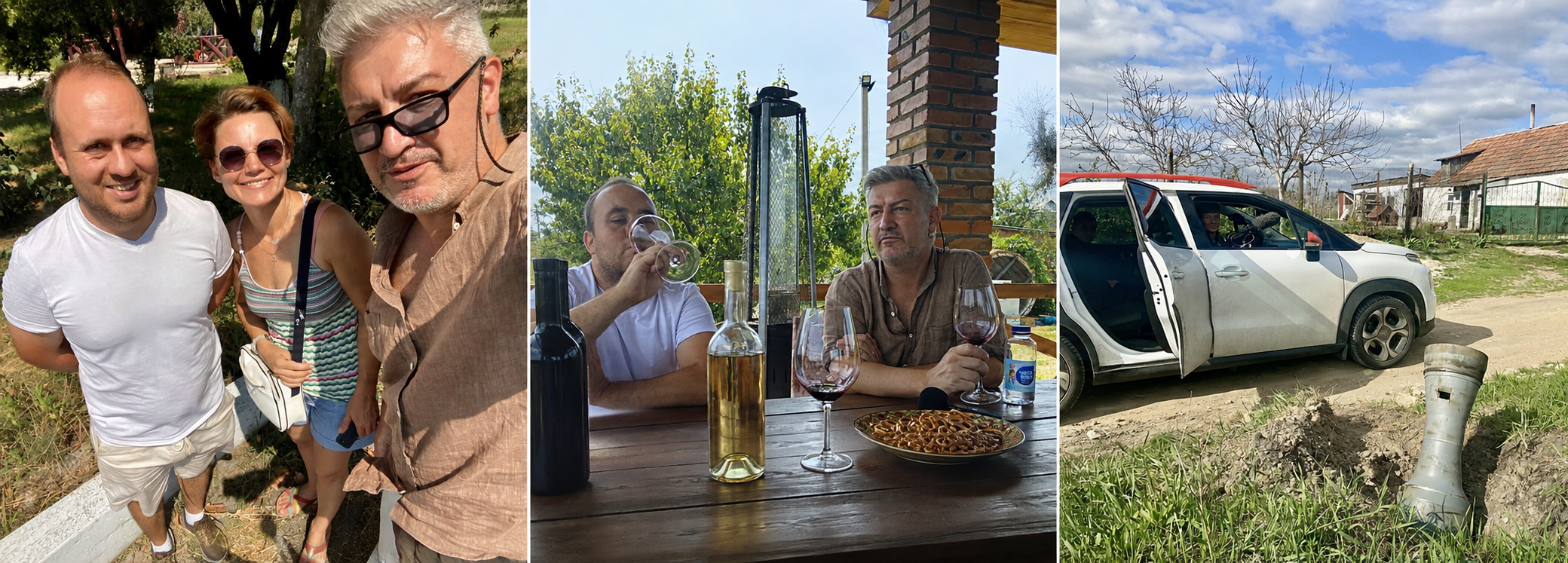 Роман Заяць та команда «Серцевини» на виноробні Steppe Wines під час дегустації українського вина